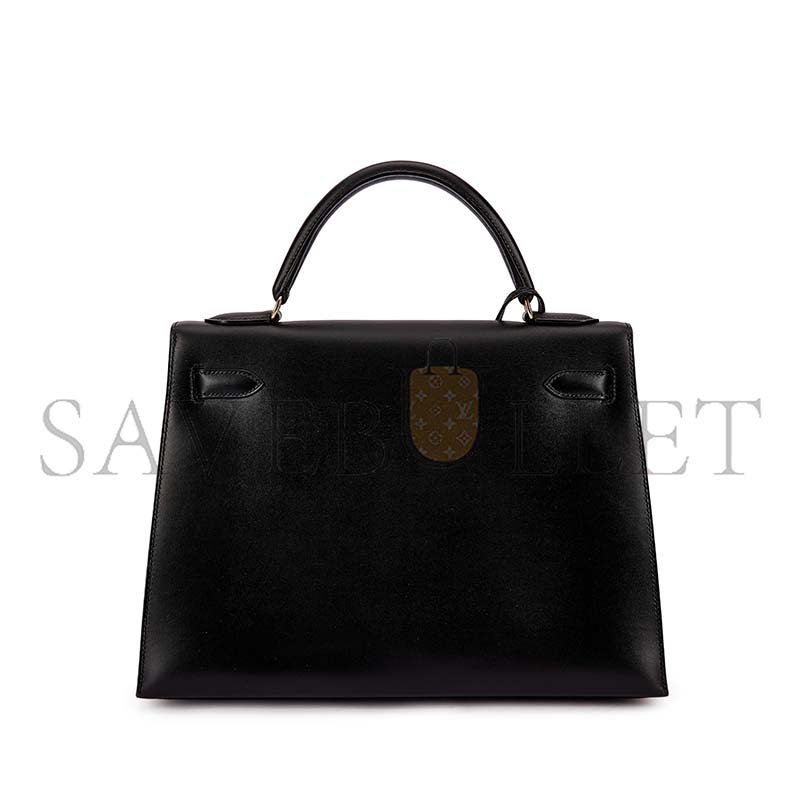 HERMÈS MASTER VINTAGE BLACK BOX KELLY 32 GOLD HARDWARE (32*23*10.5cm) 